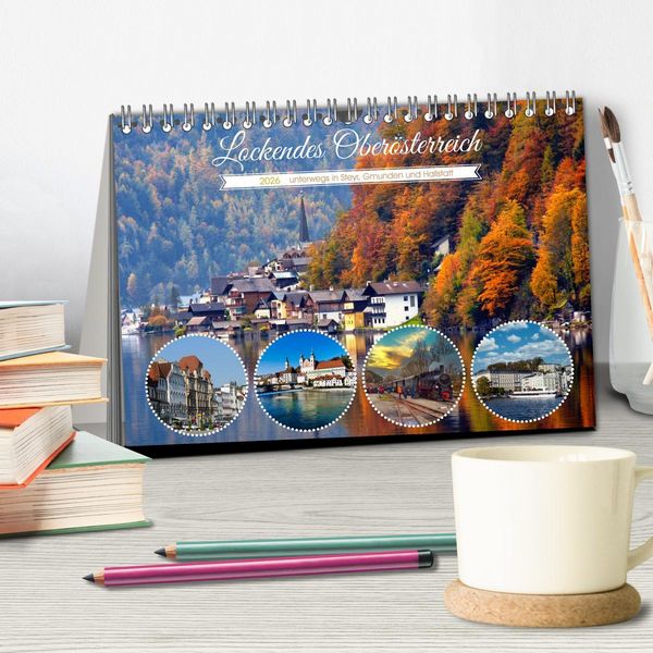 Produktbild: Lockendes Ober&ouml;sterreich (Tischkalender 2026 DIN A5 quer), CALVENDO Monatskalender