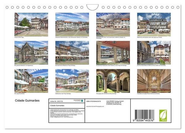 Produktbild: Cidade Guimar&atilde;es (Wandkalender 2027 DIN A4 quer), CALVENDO Monatskalender