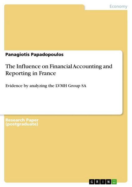 Produktbild: The Influence on Financial Accounting and Reporting in France