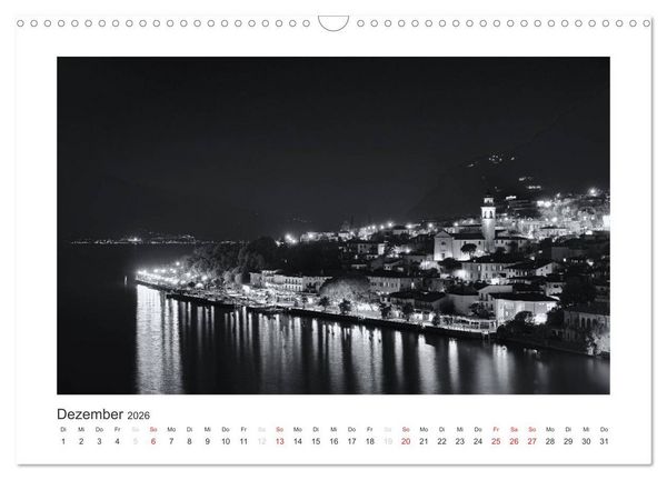 Produktbild: Limone sul Garda schwarzwei&szlig; (Wandkalender 2026 DIN A3 quer), CALVENDO Monatskalender