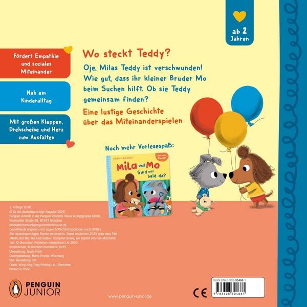 Produktbild: Mila und Mo &ndash; Wo ist Teddy?