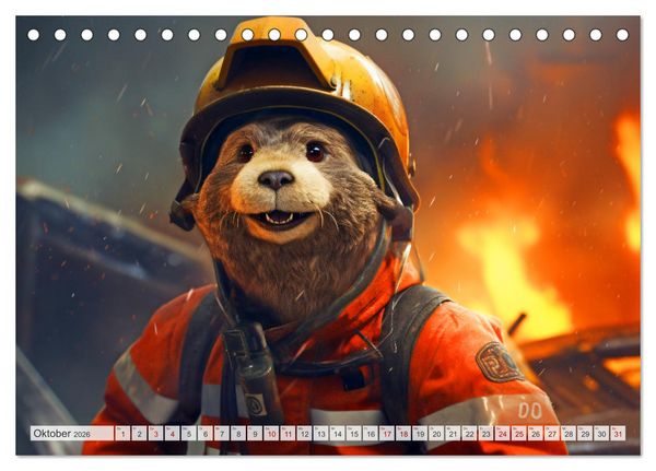 Produktbild: Flei&szlig;ige Otter - Wer h&auml;tte nicht gerne einen niedlichen Otter auf der Arbeit (Tischkalender 2026 DIN A5 quer), CALVENDO Monatskalender