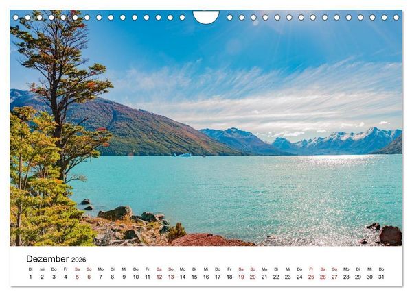 Produktbild: Patagonien, Los Glaciares Nationalpark: Perito Moreno Gletscher (Wandkalender 2026 DIN A4 quer), CALVENDO Monatskalender
