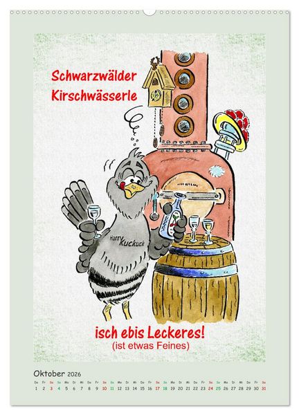 Produktbild: Bollenhut Cartoons (hochwertiger Premium Wandkalender 2026 DIN A2 hoch), Kunstdruck in Hochglanz