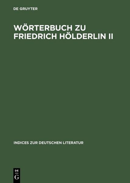 Produktbild: W&ouml;rterbuch zu Friedrich H&ouml;lderlin II