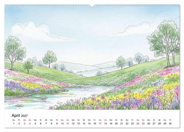 Produktbild: Einfach sch&ouml;n - Natur im Wandel der Jahreszeiten (Wandkalender 2027 DIN A2 quer), CALVENDO Monatskalender