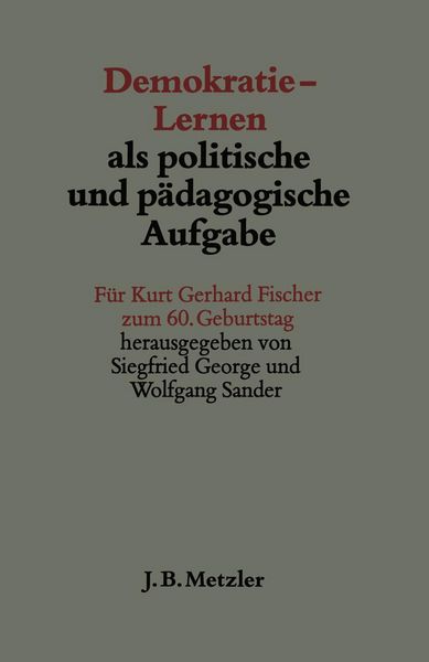 Produktbild: Demokratie-Lernen als politische und p&auml;dagogische Aufgabe