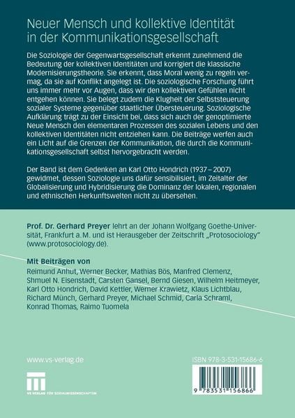 Produktbild: Neuer Mensch und kollektive Identit&auml;t in der Kommunikationsgesellschaft