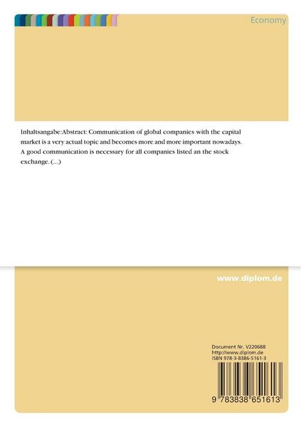 Produktbild: Communication of global companies with the capital market