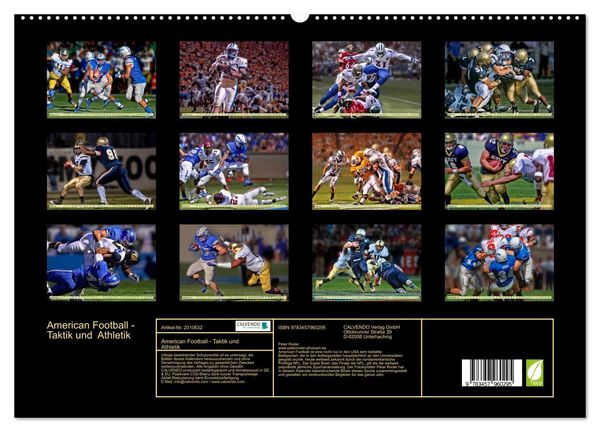 Produktbild: American Football - Taktik und Athletik (hochwertiger Premium Wandkalender 2026 DIN A2 quer), Kunstdruck in Hochglanz
