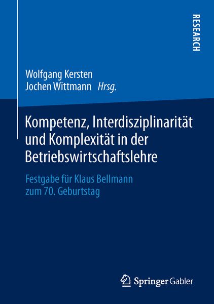 Produktbild: Kompetenz, Interdisziplinarit&auml;t und Komplexit&auml;t in der Betriebswirtschaftslehre