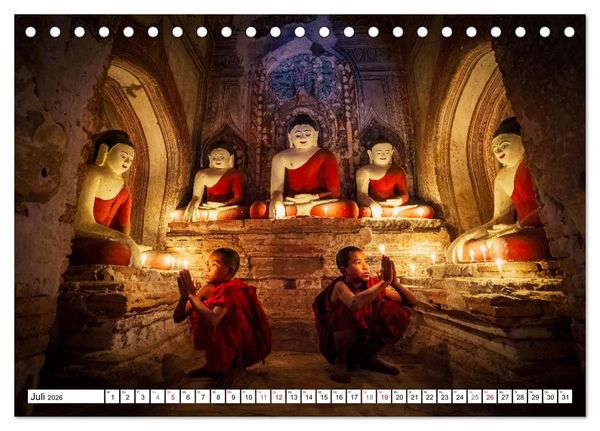 Produktbild: WUNDERVOLLES BAGAN (Tischkalender 2026 DIN A5 quer), CALVENDO Monatskalender