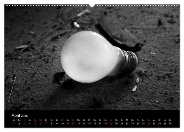Produktbild: Objekte in schwarz weiss (hochwertiger Premium Wandkalender 2026 DIN A2 quer), Kunstdruck in Hochglanz