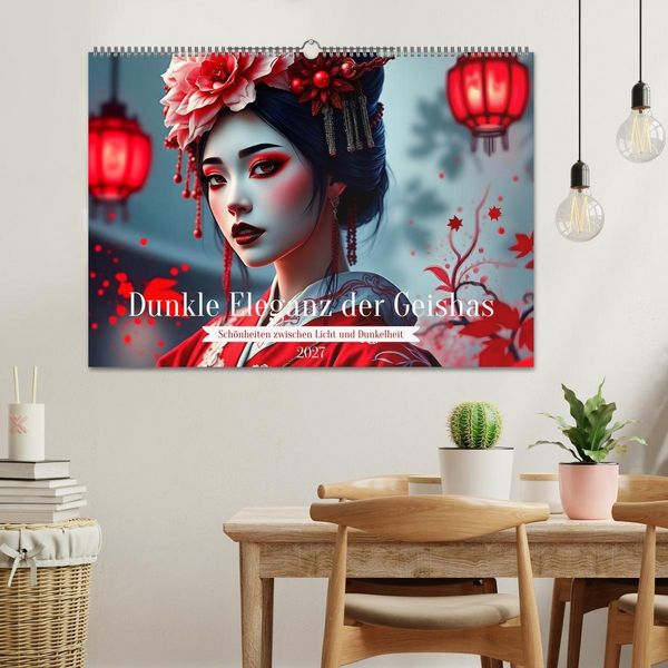 Produktbild: Dunkle Eleganz der Geishas (Wandkalender 2027 DIN A2 quer), CALVENDO Monatskalender