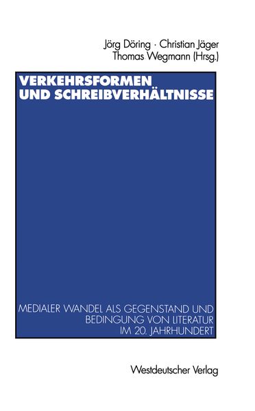 Produktbild: Verkehrsformen und Schreibverh&auml;ltnisse