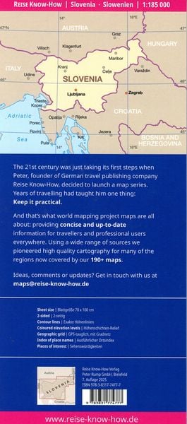 Produktbild: Reise Know-How Landkarte Slowenien / Slovenia (1:185.000)