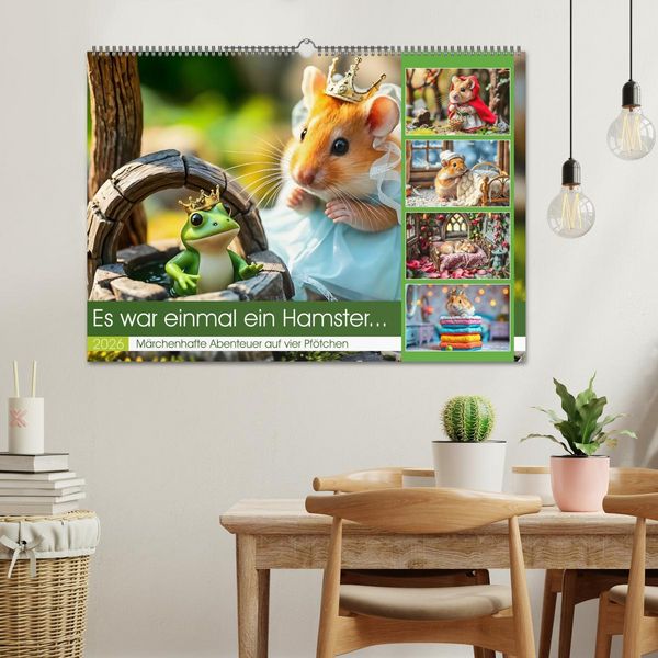 Produktbild: Es war einmal ein Hamster... M&auml;rchenhafte Abenteuer auf vier Pf&ouml;tchen (Wandkalender 2026 DIN A2 quer), CALVENDO Monatskalender