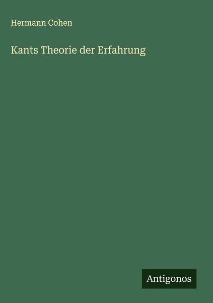 Produktbild: Kants Theorie der Erfahrung