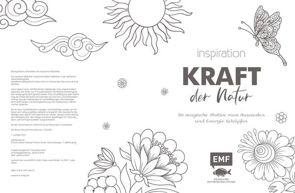 Produktbild: Inspiration Kraft der Natur – 50 magische Motive zum Ausmalen und Energie schöpfen