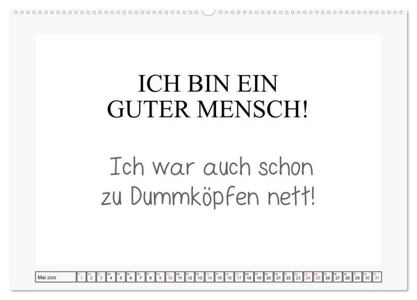 Produktbild: Typo-Kalender f&uuml;r das B&uuml;ro. Sarkasmus und fiese Spr&uuml;che (Wandkalender 2026 DIN A2 quer), CALVENDO Monatskalender