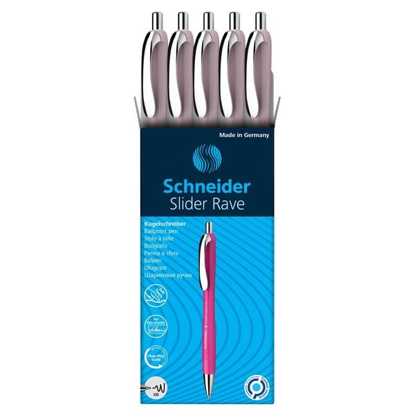 Schneider Kugelschreiber Slider Rave pearl, Mine Slider 755 XB blau