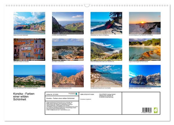 Produktbild: Korsika - Farben einer wilden Sch&ouml;nheit (Wandkalender 2026 DIN A2 quer), CALVENDO Monatskalender