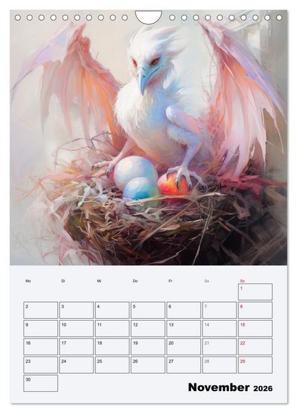 Produktbild: Drachenland. Gef&uuml;rchtete Fabelwesen im Gotik-Stil (Wandkalender 2026 DIN A4 hoch), CALVENDO Monatskalender