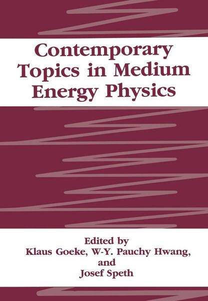 Produktbild: Contemporary Topics in Medium Energy Physics