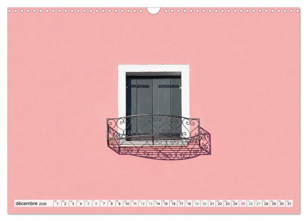Produktbild: Burano et Minimalisme (Calendrier mural 2026 DIN A3 vertical), CALVENDO calendrier mensuel