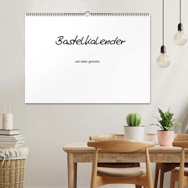 Produktbild: Bastelkalender - Weiss (Wandkalender 2027 DIN A2 quer), CALVENDO Monatskalender