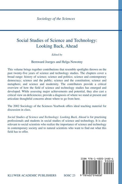Produktbild: Social Studies of Science and Technology: Looking Back, Ahead