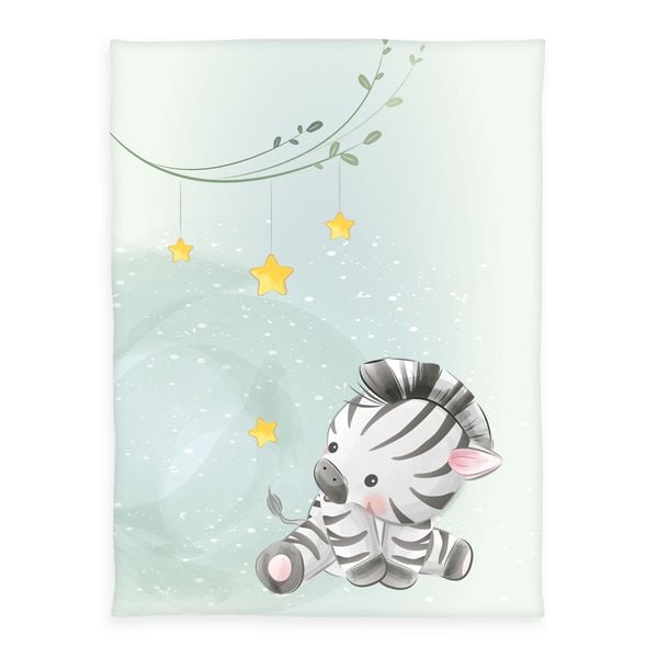 Produktbild: babybest&reg; 1440269014 - Zebra Microfaserflausch-Decke, 75 x 100 cm, 100% Polyester