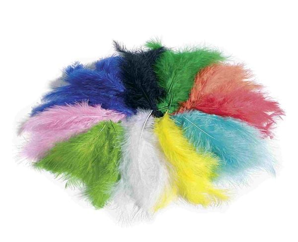 Produktbild: Folia  Flauschfedern MIX BUNT, 100g, farbig sortiert