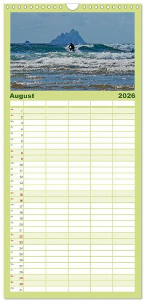 Produktbild: Familienplaner 2026 - Skellig Coast - Irlands sch&ouml;nste K&uuml;ste mit 5 Spalten (Wandkalender, 21 x 45 cm) CALVENDO