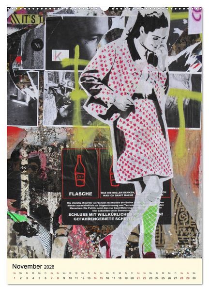 Produktbild: Flower Power in StreetArt (Wandkalender 2026 DIN A2 hoch), CALVENDO Monatskalender