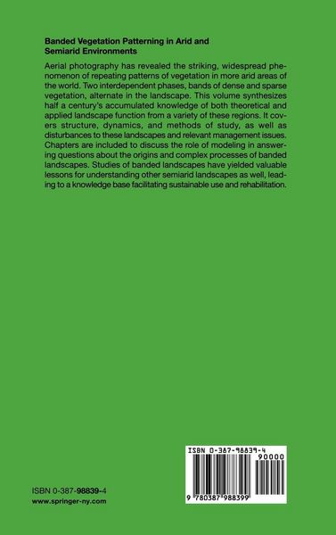 Produktbild: Banded Vegetation Patterning in Arid and Semiarid Environments