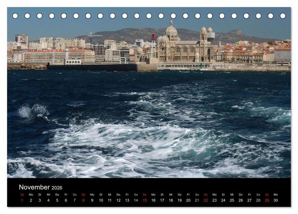 Produktbild: MARSEILLE - Die Hafenmetropole an der C&ocirc;te d'Azur (Tischkalender 2026 DIN A5 quer), CALVENDO Monatskalender