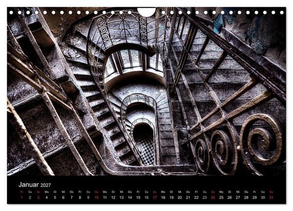 Produktbild: Verlassene Orte - Die sch&ouml;nsten Treppenh&auml;user (Wandkalender 2027 DIN A4 quer), CALVENDO Monatskalender