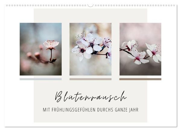 Produktbild: Bl&uuml;tenrausch - Mit Fr&uuml;hlingsgef&uuml;hlen durchs ganze Jahr (Wandkalender 2026 DIN A2 quer), CALVENDO Monatskalender