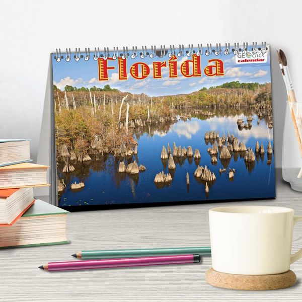 Produktbild: GEOclick calendar: Florida (Tischkalender 2026 DIN A5 quer), CALVENDO Monatskalender
