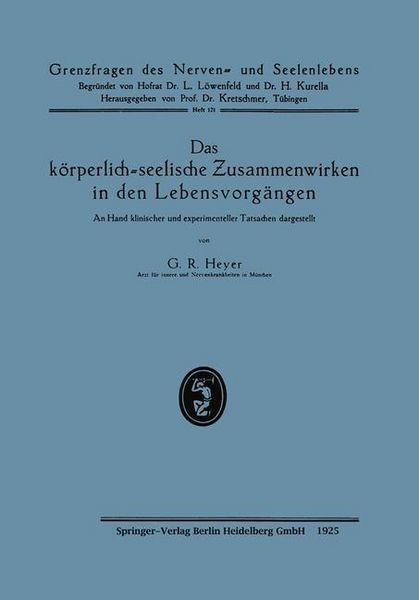 Produktbild: Das k&ouml;rperlich-seelische Zusammenwirken in den Lebensvorg&auml;ngen