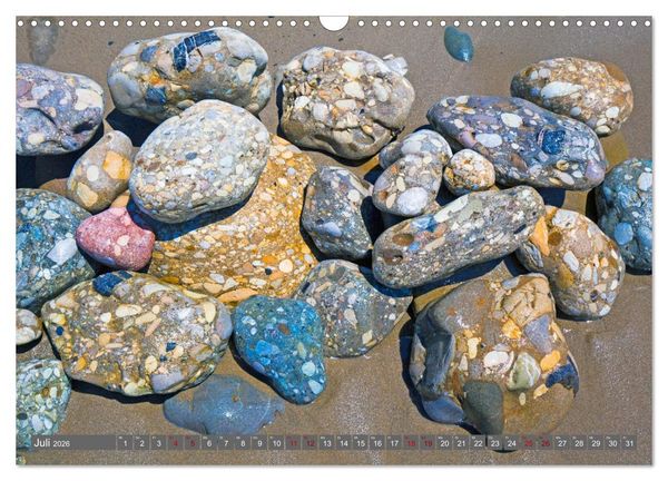 Produktbild: Konglomerate bunte Steine und W&auml;nde am Meer (Wandkalender 2026 DIN A3 quer), CALVENDO Monatskalender