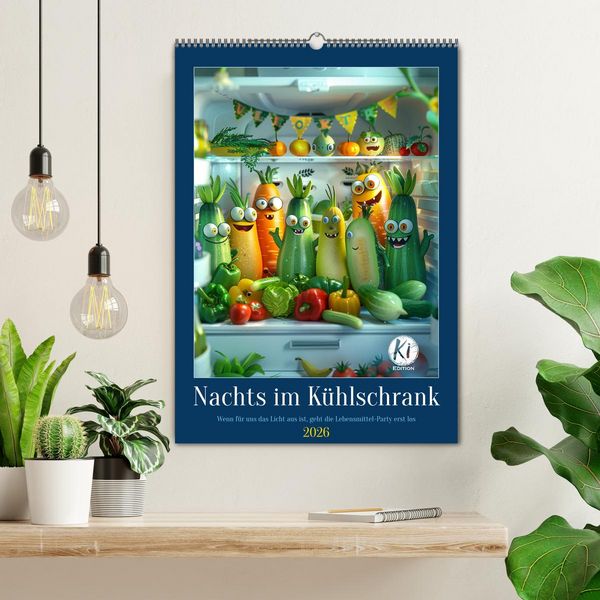 Produktbild: Nachts im K&uuml;hlschrank (Wandkalender 2026 DIN A2 hoch), CALVENDO Monatskalender