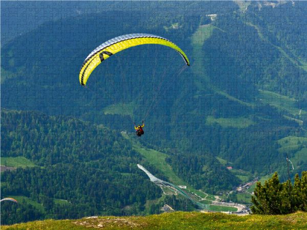 Produktbild: CALVENDO Puzzle Gleitschirmflieger am Wank 2000 Teile Lege-Gr&ouml;&szlig;e 90 x 67 cm Foto-Puzzle Bild von Dieter-M. Wilczek