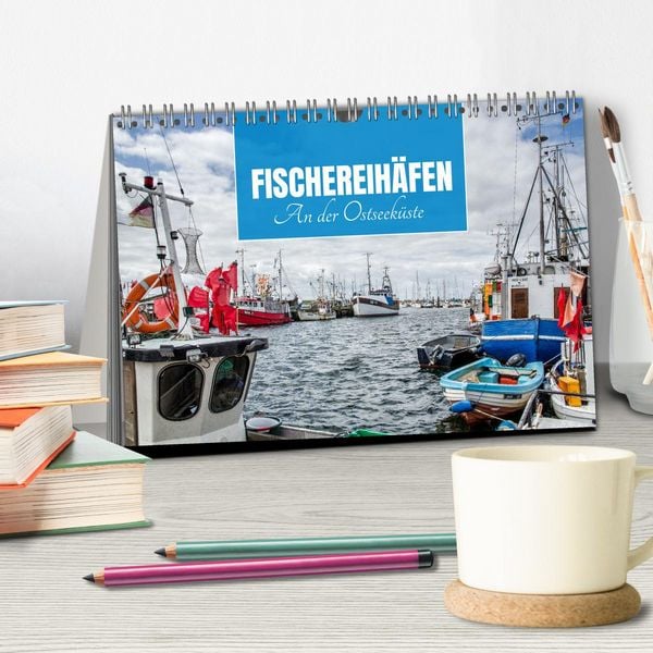 Produktbild: Fischereih&auml;fen an der Ostseek&uuml;ste (Tischkalender 2026 DIN A5 quer), CALVENDO Monatskalender