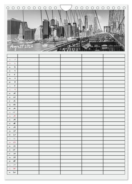 Produktbild: NEW YORK CITY Teamplaner (Wandkalender 2026 DIN A4 hoch), CALVENDO Monatskalender