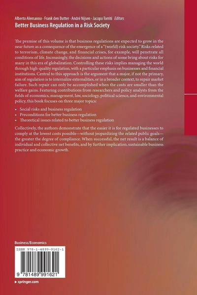 Produktbild: Better Business Regulation in a Risk Society