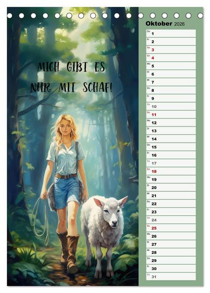 Produktbild: Sch&auml;ferspr&uuml;che (Tischkalender 2026 DIN A5 hoch), CALVENDO Monatskalender