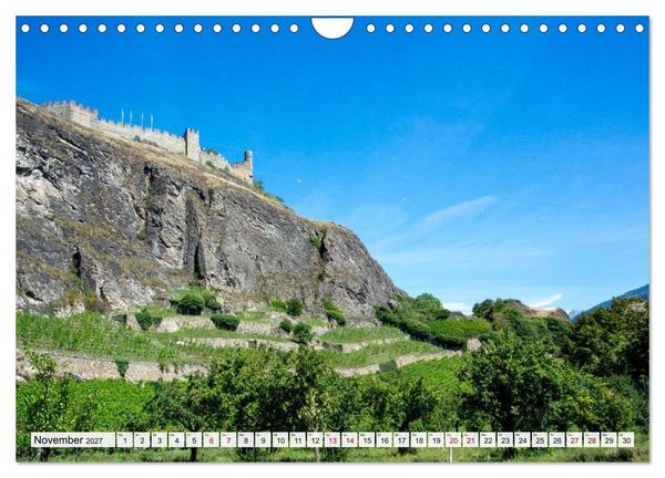 Produktbild: Sion im Wallis - zwischen Reben und Bergen (Wandkalender 2027 DIN A4 quer), CALVENDO Monatskalender