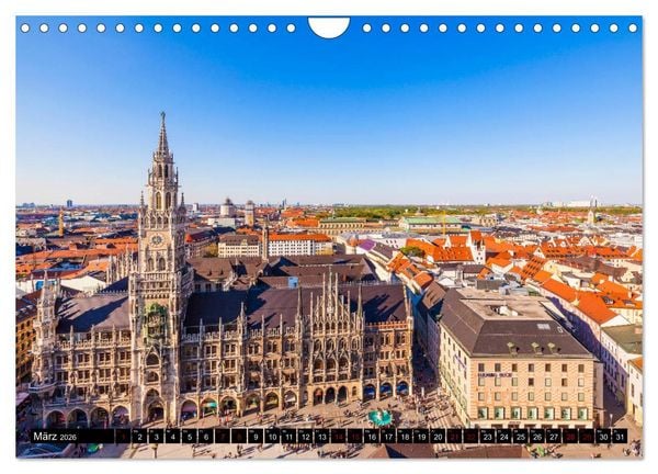 Produktbild: M&Uuml;NCHEN Impressionen einer Weltstadt (Wandkalender 2026 DIN A4 quer), CALVENDO Monatskalender